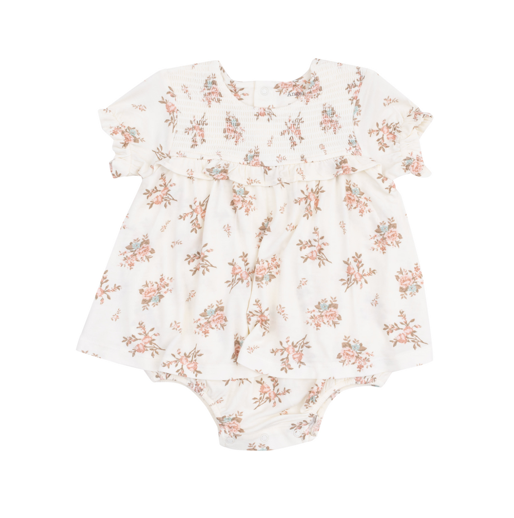 Vintage Rosebuds Smocked Bubble Dress