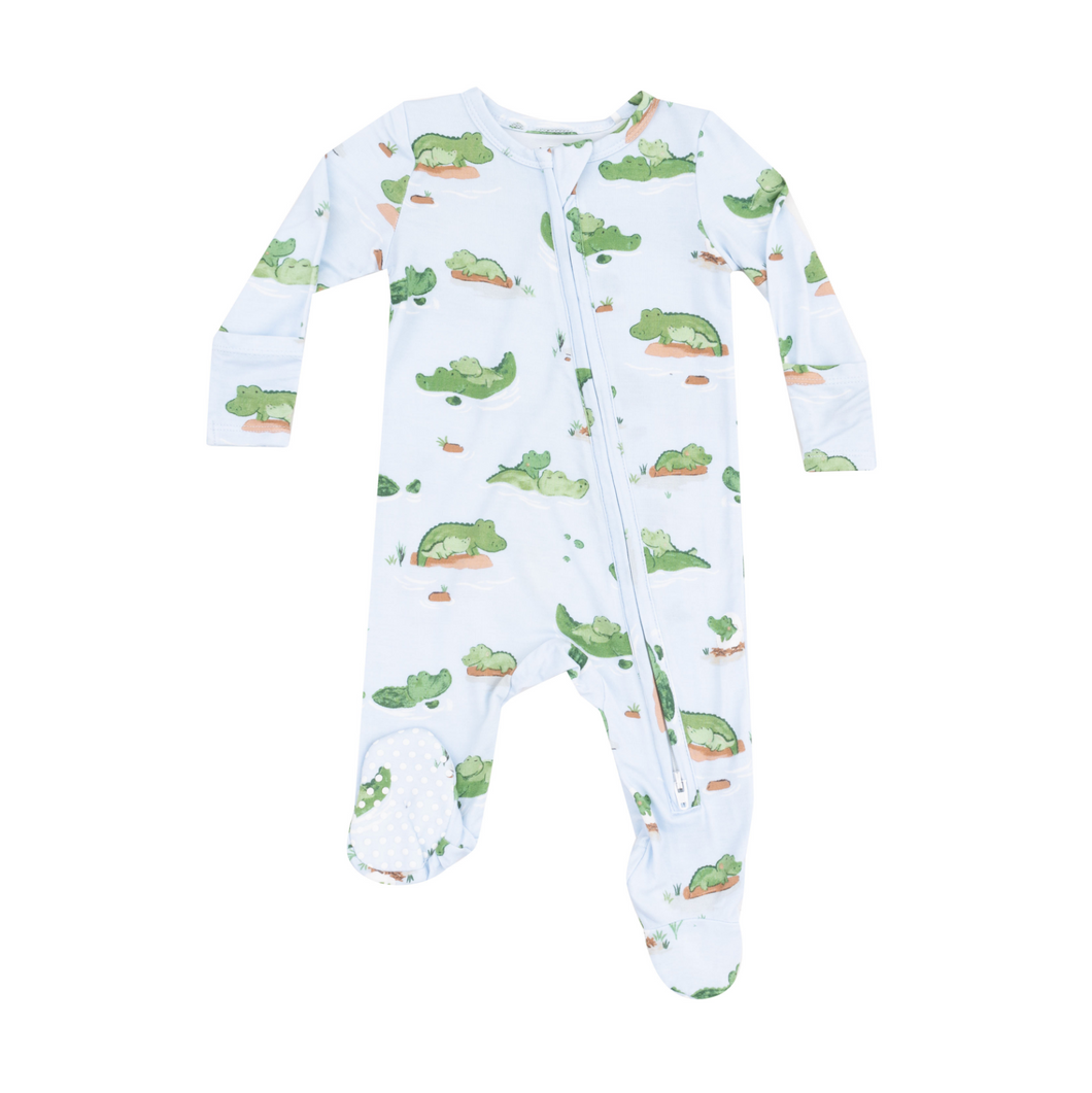 Alligators Two-Way Zip Footie