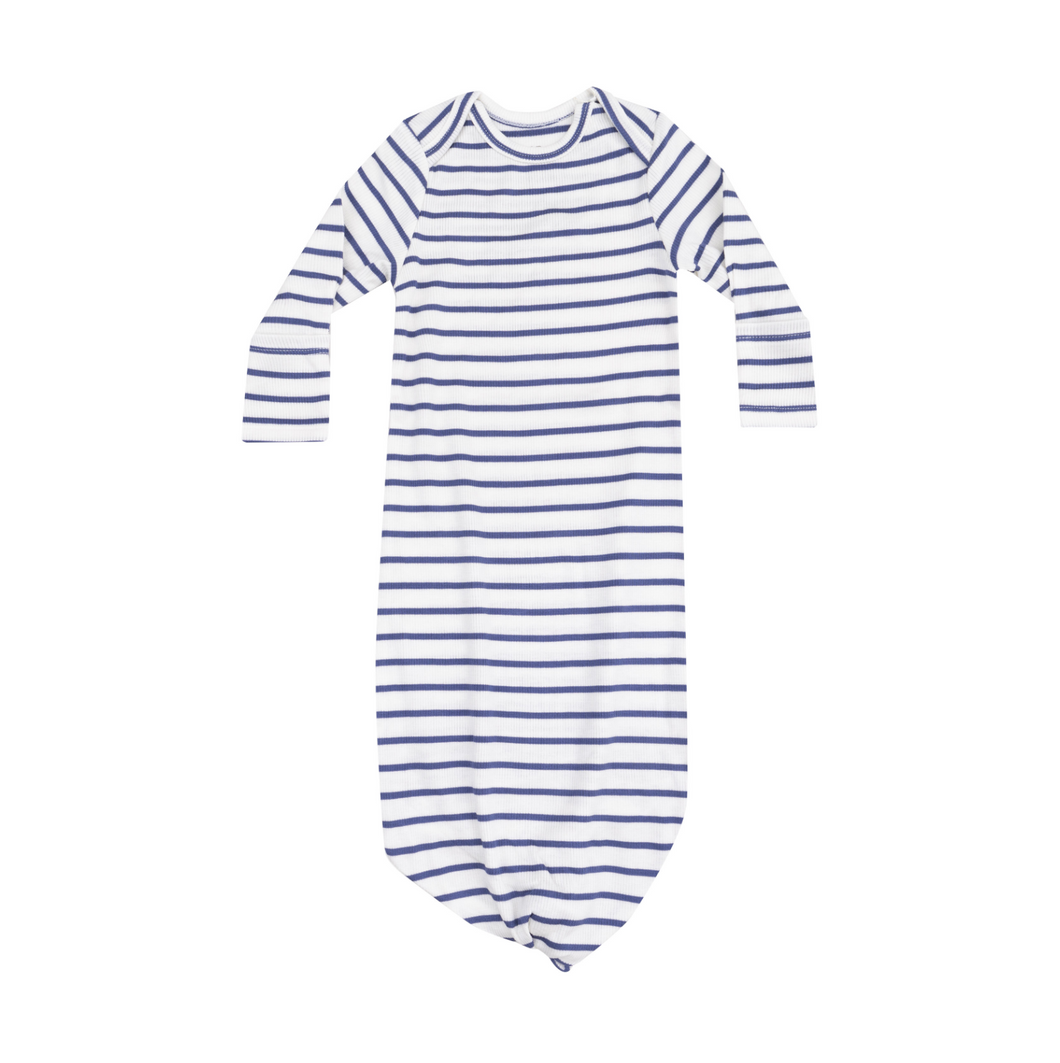 Stripe Vintage Navy Knotted Gown
