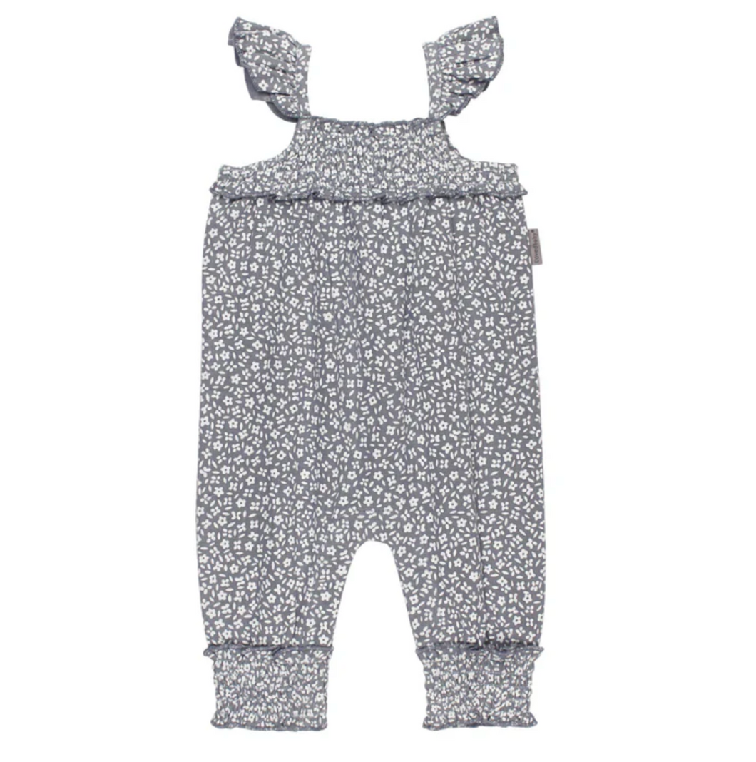 Blueberry Floral Muslin Jumpsuit