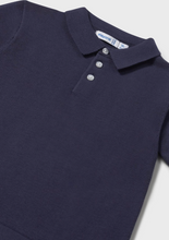 Load image into Gallery viewer, Navy Knit Lightweight Polo
