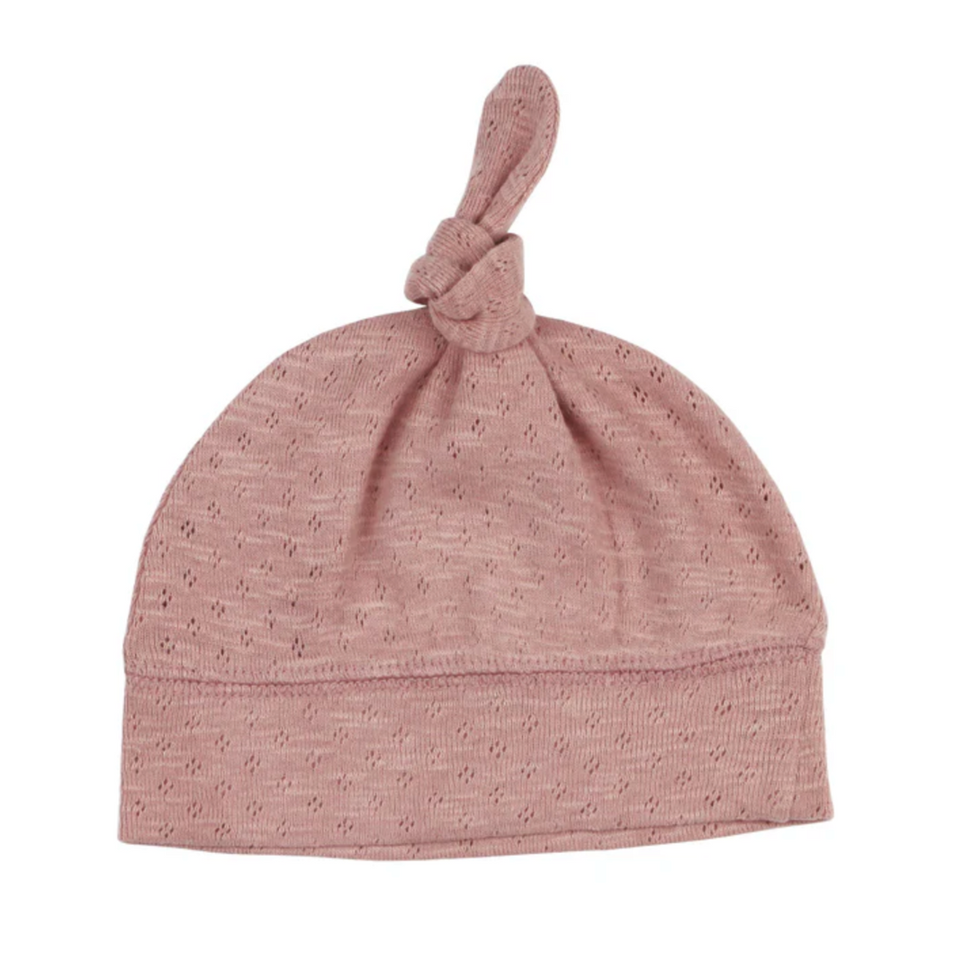 Taffy Pointelle Knotted Hat