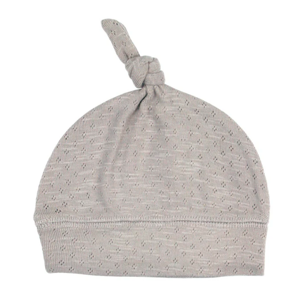 Cloud Pointelle Knotted Hat