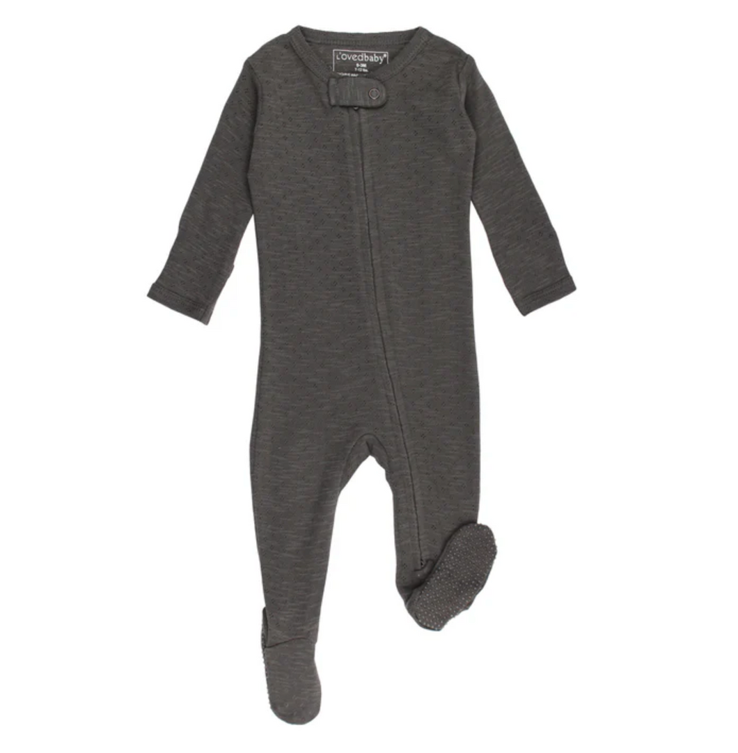 Feather Pointelle 2-Way Zip Footie