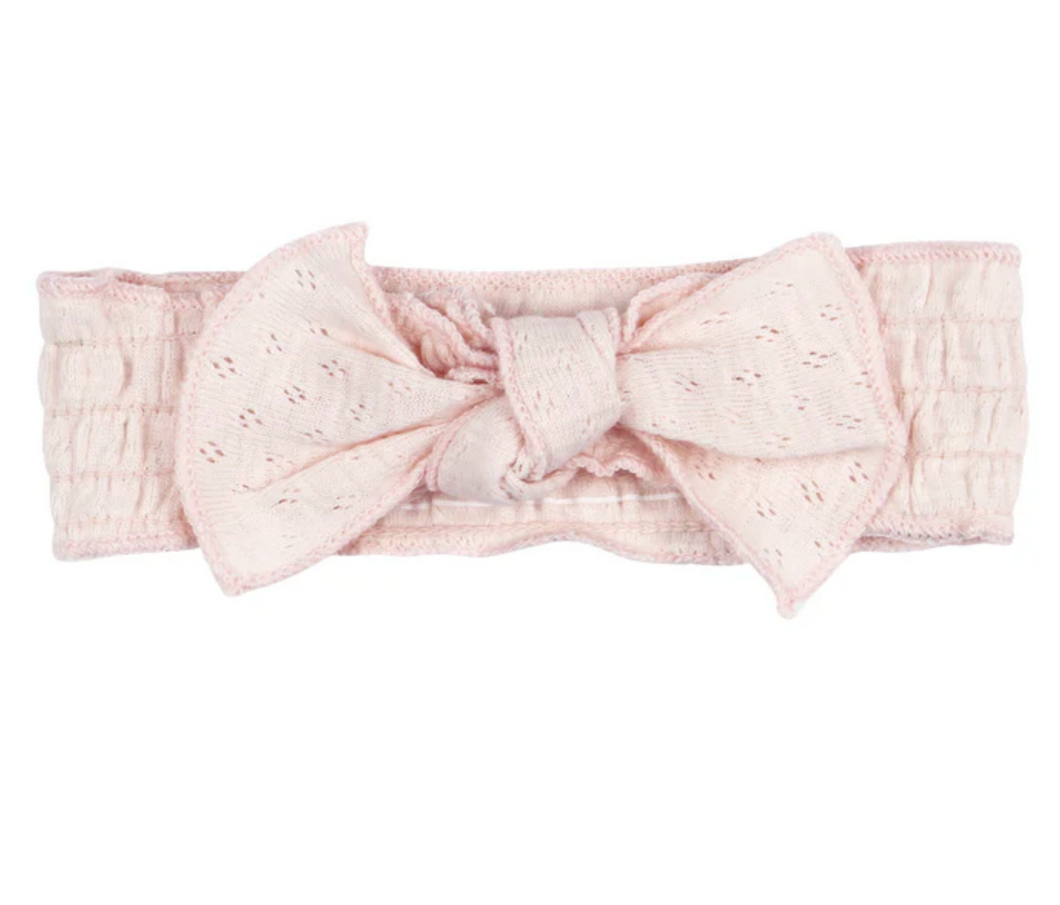 Cotton Candy Pointelle Smocked Headband