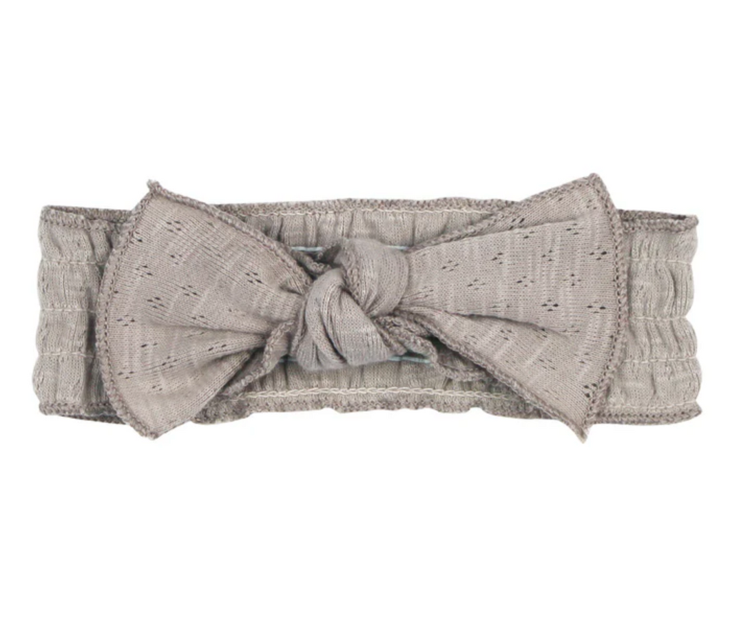 Cloud Pointelle Smocked Headband