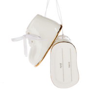 Load image into Gallery viewer, Cream Baby Booties Ornament
