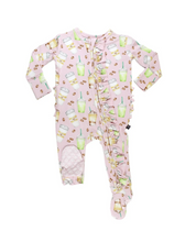 Load image into Gallery viewer, Mama&#39;s Coffee Date Ruffle Zipper Footie
