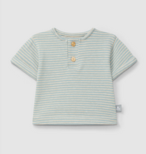Load image into Gallery viewer, Blue Stripe Short Sleeve Tee
