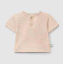 Load image into Gallery viewer, Peach Stripe Short Sleeve Tee
