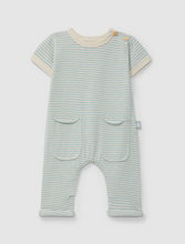 Load image into Gallery viewer, Blue Stripe Cozy Jumpsuit
