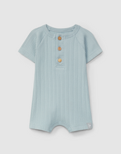 Load image into Gallery viewer, Dusty Baby Blue Shortie Romper

