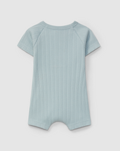 Load image into Gallery viewer, Dusty Baby Blue Shortie Romper

