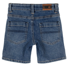 Load image into Gallery viewer, Medium Wash Denim Bermuda Shorts
