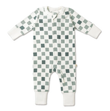 Load image into Gallery viewer, Ocean Check Two-Way Zip Coverall
