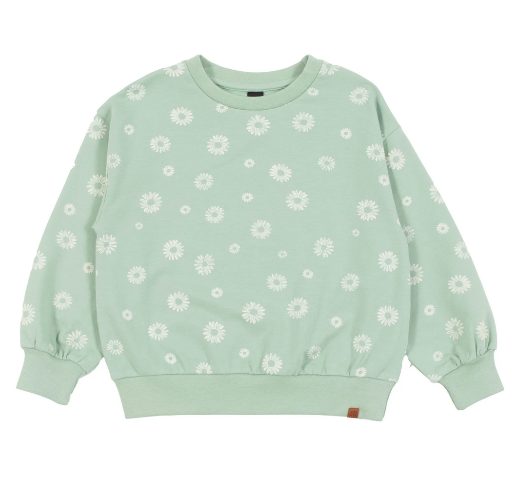 Sage Flower Crewneck