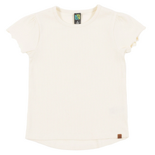 Load image into Gallery viewer, Ivory Rib Lettuce Edge Tee
