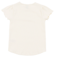 Load image into Gallery viewer, Ivory Rib Lettuce Edge Tee
