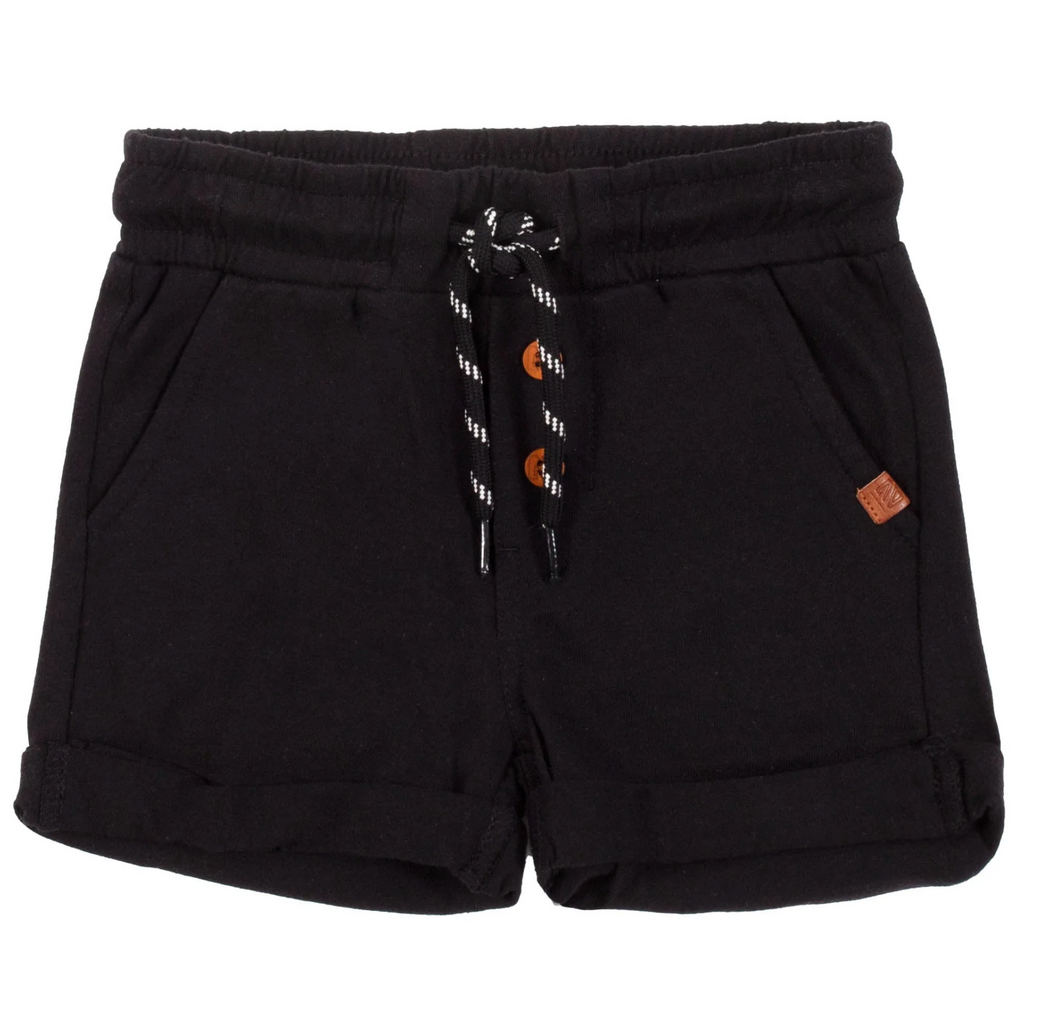 Black Terry Bermuda Shorts