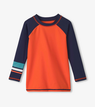 Load image into Gallery viewer, Orange/Navy Color Block Rashguard
