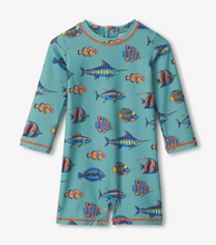 Load image into Gallery viewer, Tropical Fish Rashguard One Piece Swimsuit
