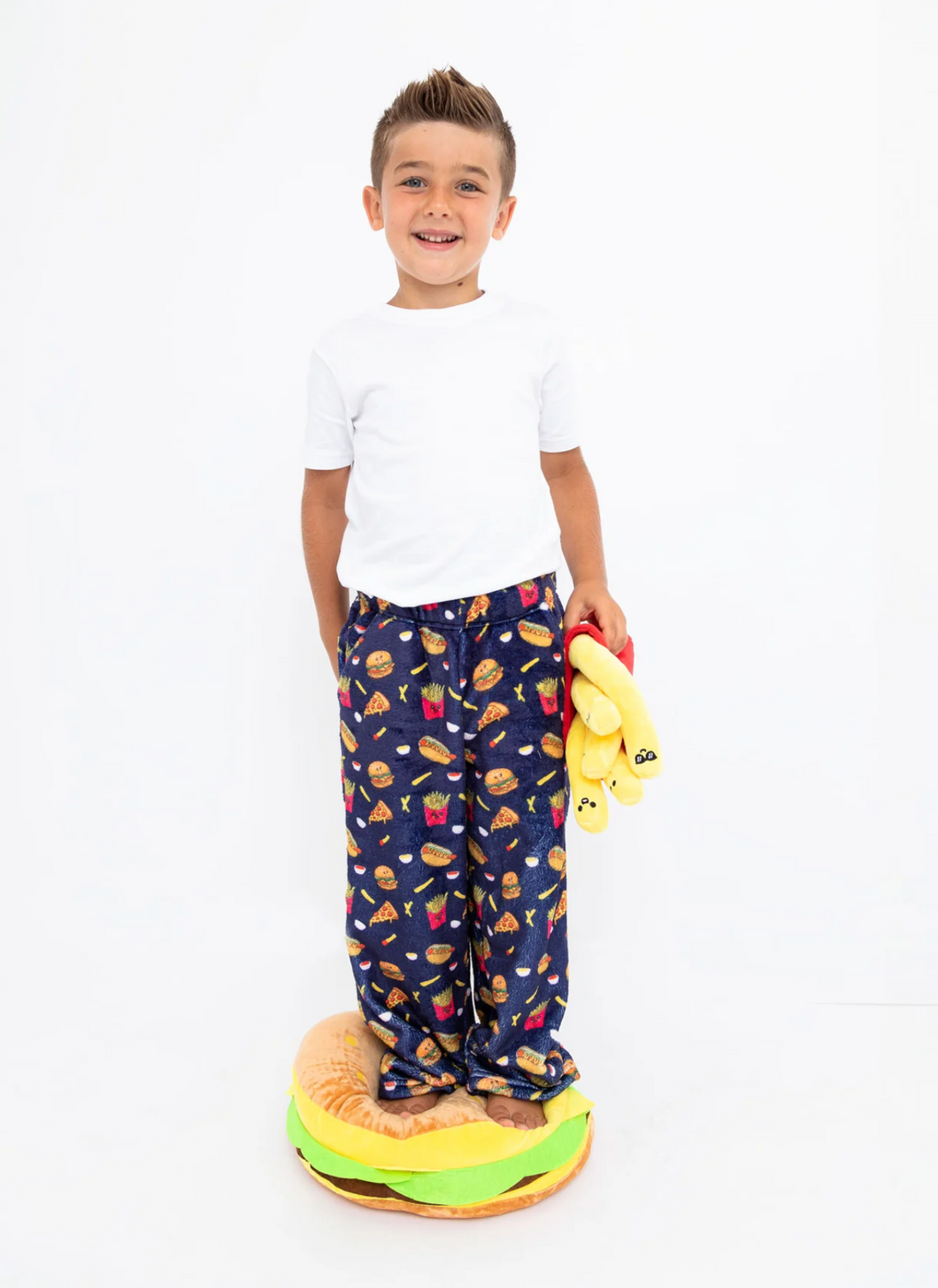 Burger & Fries Plush Pajama Pants