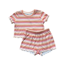 Load image into Gallery viewer, Tropical Stripe Shorts Set

