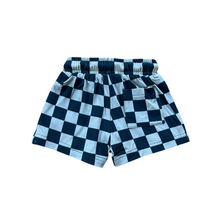 Load image into Gallery viewer, Navy Check Everyday Shorts
