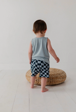 Load image into Gallery viewer, Navy Check Everyday Shorts
