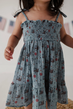 Load image into Gallery viewer, Retro America Tiered Dress
