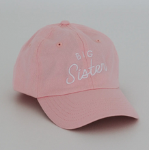 Load image into Gallery viewer, Pink Twill Big Sister Baseball Cap
