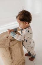 Load image into Gallery viewer, Tracking Prints Convertible Zip Romper
