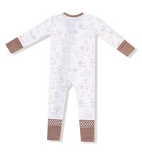 Load image into Gallery viewer, Neutral Puppies 2-Way Zipper Romper
