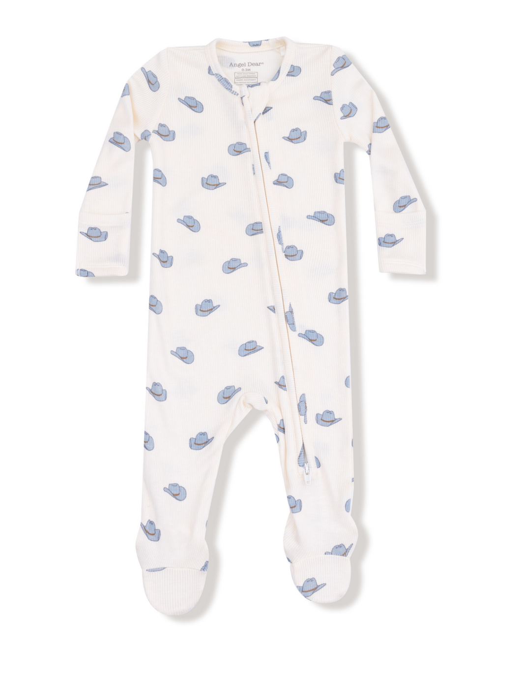 Petite Cowboy Hats Two-Way Zip Footie