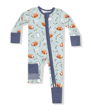 Load image into Gallery viewer, Touchdown Time Grey Mist 2-Way Zipper Romper

