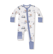 Load image into Gallery viewer, Zooming Golf Carts 2-Way Zipper Romper
