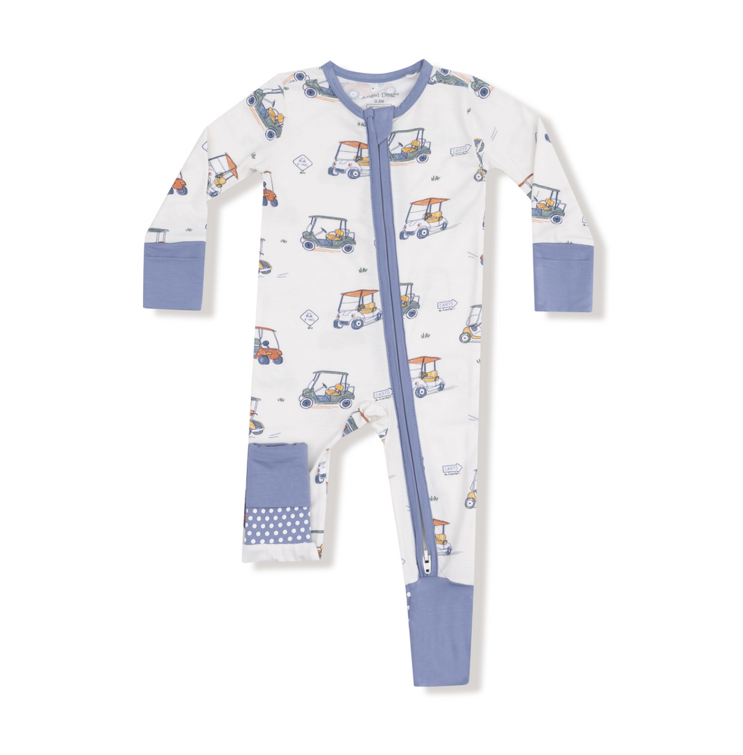 Zooming Golf Carts 2-Way Zipper Romper