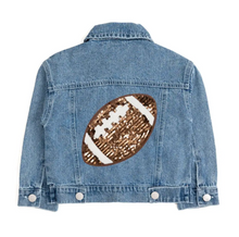 Load image into Gallery viewer, Game Day Sequin Denim Jacket
