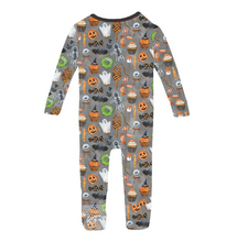 Load image into Gallery viewer, Halloween Treats Convertible Footie
