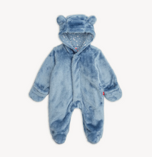 Load image into Gallery viewer, Winter Sky Magnetic Minky Bear Footie
