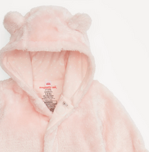 Load image into Gallery viewer, Pink Blossom Magnetic Minky Bear Footie
