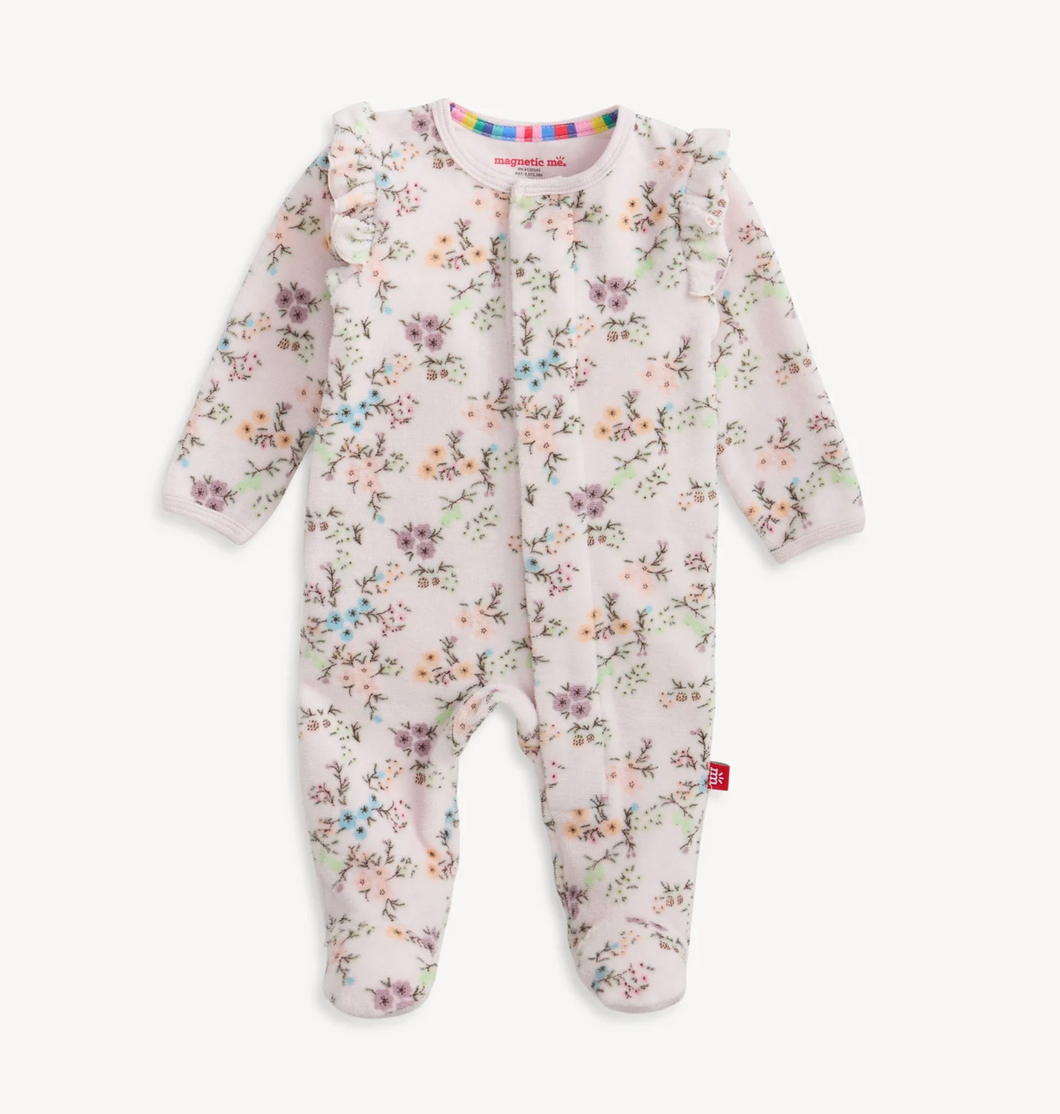 Emily Velour Magnetic Footie