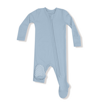 Load image into Gallery viewer, Solids Niagara Mist Two-Way Zip Footie
