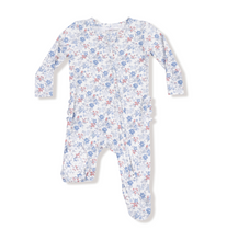 Load image into Gallery viewer, Country Girl Floral Ruffle Two-Way Zip Footie
