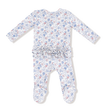 Load image into Gallery viewer, Country Girl Floral Ruffle Two-Way Zip Footie
