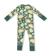 Load image into Gallery viewer, Happy Tacos 2-Way Zipper Romper
