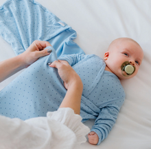 Load image into Gallery viewer, Cocoon Swaddle - Dotted Blues
