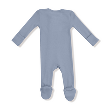 Load image into Gallery viewer, Solids Blue Blizzard Two-Way Zip Footie
