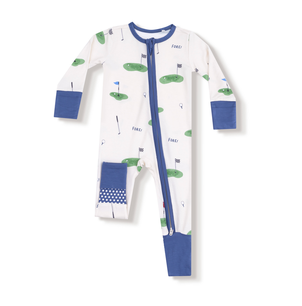 All Fore Golf 2-Way Zipper Romper