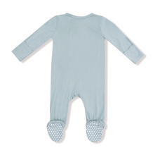 Load image into Gallery viewer, Jadeite Solid Two-Way Zip Footie
